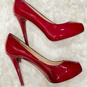 Christian Louboutin Red Peep Toe Pumps